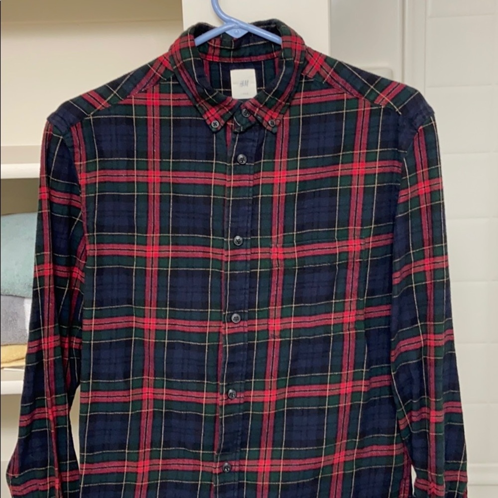 H&M plaid button down